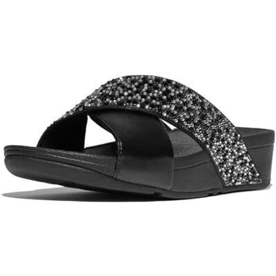 Fitflop Lulu Crystal-Mix Metallic Cross Slides - Publicité Fitflop Lulu Crystal-Mix Metallic Cross Slides - Publicité