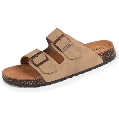 Isotoner Sandales homme à brides ultra confortables, semelle intérieure cuir, 42, taupe - Publicité Isotoner Sandales homme à brides ultra confortables, semelle intérieure cuir, 42, taupe - Publicité