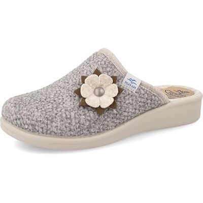 Fly Flot Femme Ciabatta Donna Invernale in Tessuto Con Applicazione Floreale Sandale Glissante, Gris Clair (ral 7035), 39 EU - Publicité Fly Flot Femme Ciabatta Donna Invernale in Tessuto Con Applicazione Floreale Sandale Glissante, Gris Clair (ral 7035), 39 EU - Publicité