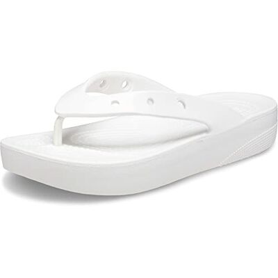 Crocs Femme Classic Platform Flip W Tongs, White, 39/40 EU - Publicité Crocs Femme Classic Platform Flip W Tongs, White, 39/40 EU - Publicité