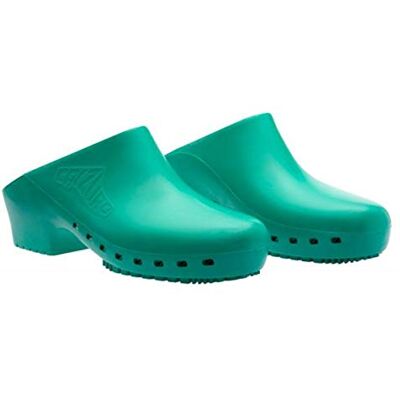 Calzuro – Chaussures sanitaires S classiques avec trous latéraux, qualité professionnelle CE 38-39 vert - Publicité Calzuro – Chaussures sanitaires S classiques avec trous latéraux, qualité professionnelle CE 38-39 vert - Publicité