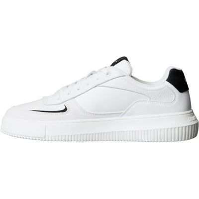Calvin Klein Baskets Cupsole Homme Chunky Low Semelle Épaisse, Blanc (Bright White/Navy/Grey), 45 - Publicité Calvin Klein Baskets Cupsole Homme Chunky Low Semelle Épaisse, Blanc (Bright White/Navy/Grey), 45 - Publicité