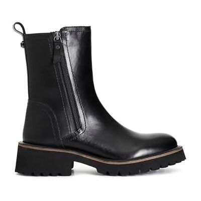 CAFèNOIR Bottines Femme Noires en Cuir avec Double Zip, Bottines à Talon 50mm et Clou Personnalisé, Chaussures Femme Confortables avec Semelle Cuir - Publicité CAFèNOIR Bottines Femme Noires en Cuir avec Double Zip, Bottines à Talon 50mm et Clou Personnalisé, Chaussures Femme Confortables avec Semelle Cuir - Publicité