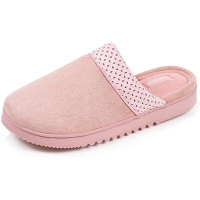 Isotoner Chaussons pantoufles Mules femme ultra confortables, en suédine, 40, rose - Publicité Isotoner Chaussons pantoufles Mules femme ultra confortables, en suédine, 40, rose - Publicité