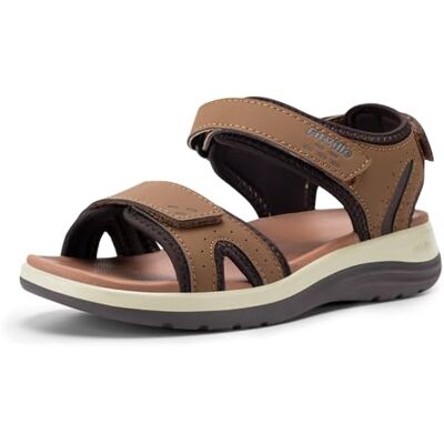 FitVille Sandales Femmes à Largeur Extra Sandales d'été Confortables et Légères, Idéales pour Pieds Larges Marron 39 EU Large - Publicité FitVille Sandales Femmes à Largeur Extra Sandales d'été Confortables et Légères, Idéales pour Pieds Larges Marron 39 EU Large - Publicité
