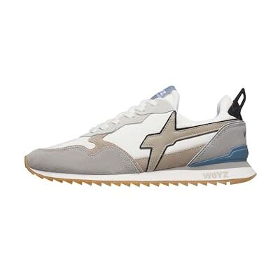w6yz Sneakers en Tissu Technique et en Daim, Gris-Blanc 44 - Publicité w6yz Sneakers en Tissu Technique et en Daim, Gris-Blanc 44 - Publicité