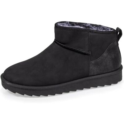 Isotoner Bottines femme chaudes, légères, confortables et modernes, effet nubuck, 41, noir - Publicité Isotoner Bottines femme chaudes, légères, confortables et modernes, effet nubuck, 41, noir - Publicité