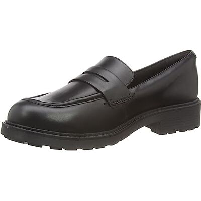 Clarks – Orinoco2 – Mocassins Penny pour femmes, Cuir verni noir., 5 UK Wide - Publicité Clarks – Orinoco2 – Mocassins Penny pour femmes, Cuir verni noir., 5 UK Wide - Publicité