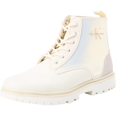 Calvin Klein Jeans Women EVA BOOT MID LACE UP MTR, Creamy White/Eggshell, 41 EU - Publicité Calvin Klein Jeans Women EVA BOOT MID LACE UP MTR, Creamy White/Eggshell, 41 EU - Publicité