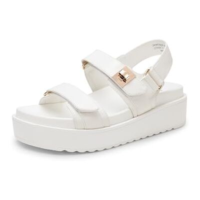 DREAM PAIRS Sandales compensées basses pour femme avec support d’arche confortable, plateforme ouverte, sandales d’été décontractées et élégantes avec sangles réglables, blanc, 41 EU - Publicité DREAM PAIRS Sandales compensées basses pour femme avec support d’arche confortable, plateforme ouverte, sandales d’été décontractées et élégantes avec sangles réglables, blanc, 41 EU - Publicité