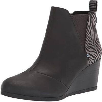 TOMS Bottines Kelsey pour femme, Cuir noir/zébré scintillant, 5.5 - Publicité TOMS Bottines Kelsey pour femme, Cuir noir/zébré scintillant, 5.5 - Publicité