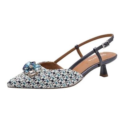 Tamaris Escarpin à bride arrière pour femme à talon aiguille bleu 37 EU - Publicité Tamaris Escarpin à bride arrière pour femme à talon aiguille bleu 37 EU - Publicité