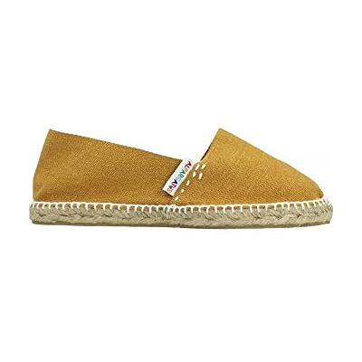 ALPARGATUS Espadrilles classiques en toile de couleur unie fabriquées en Espagne, Jaune moutarde, 48 EU - Publicité ALPARGATUS Espadrilles classiques en toile de couleur unie fabriquées en Espagne, Jaune moutarde, 48 EU - Publicité