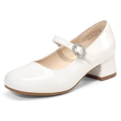 DREAM PAIRS Chaussures Fille Mary Jane Bout Carré Petit Talon Ballerines Confortables Soutien de Voûte Chaussures Habillées Soirée Mariage Princesse,Size 37.5,Blanc,SKPU26003K - Publicité DREAM PAIRS Chaussures Fille Mary Jane Bout Carré Petit Talon Ballerines Confortables Soutien de Voûte Chaussures Habillées Soirée Mariage Princesse,Size 37.5,Blanc,SKPU26003K - Publicité