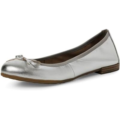 MARCO TOZZI Femme Damen Ballerinas Ballerines, argenté, 37 EU - Publicité MARCO TOZZI Femme Damen Ballerinas Ballerines, argenté, 37 EU - Publicité
