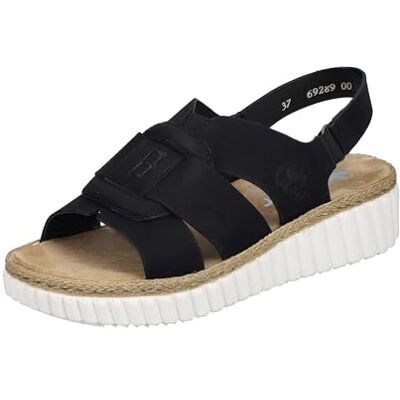 Rieker Femme 69289 Sandale, Noir, 39 EU - Publicité Rieker Femme 69289 Sandale, Noir, 39 EU - Publicité