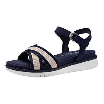 Tamaris Femme Sandales, Dame Sandales Fines,TOUCHit,Chaussure d'été,Sandale d'été,Confortable,Plate,Navy Comb,39 EU - Publicité Tamaris Femme Sandales, Dame Sandales Fines,TOUCHit,Chaussure d'été,Sandale d'été,Confortable,Plate,Navy Comb,39 EU - Publicité