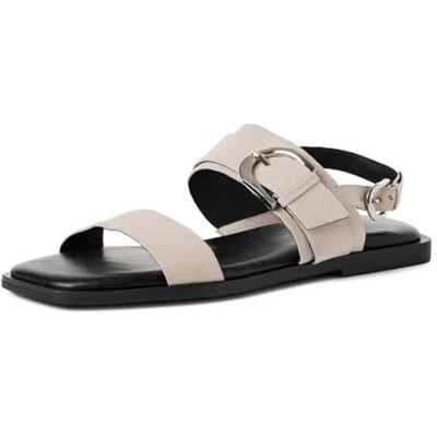 Tamaris sandale femme cuir plate beige 37 EU - Publicité Tamaris sandale femme cuir plate beige 37 EU - Publicité