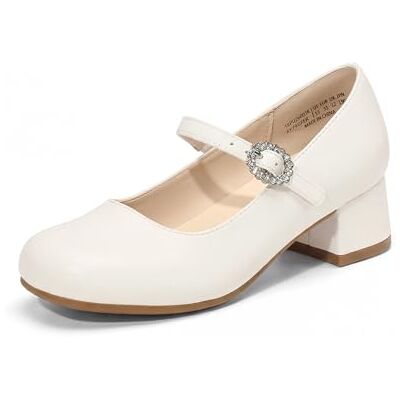 DREAM PAIRS Chaussures Fille Mary Jane Bout Carré Petit Talon Ballerines Confortables Soutien de Voûte Chaussures Habillées Soirée Mariage Princesse,Size 31,Ivoire,SKPU26003K - Publicité DREAM PAIRS Chaussures Fille Mary Jane Bout Carré Petit Talon Ballerines Confortables Soutien de Voûte Chaussures Habillées Soirée Mariage Princesse,Size 31,Ivoire,SKPU26003K - Publicité