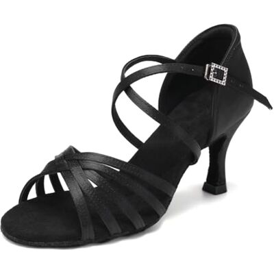 HIPPOSEUS Chaussure Danse Latine pour Femme Noir Chaussures de Danses Bachata Salsa Tango Talon 7 cm,EU 39 - Publicité HIPPOSEUS Chaussure Danse Latine pour Femme Noir Chaussures de Danses Bachata Salsa Tango Talon 7 cm,EU 39 - Publicité