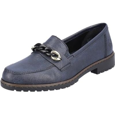 Rieker Femme 51869 Mocassins, Bleu, 42 EU - Publicité Rieker Femme 51869 Mocassins, Bleu, 42 EU - Publicité