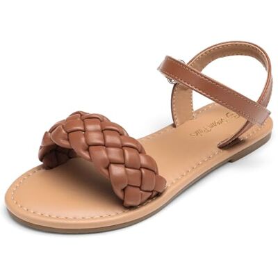 DREAM PAIRS Sandales d'été pour filles, marron, 36 2/3 EU - Publicité DREAM PAIRS Sandales d'été pour filles, marron, 36 2/3 EU - Publicité