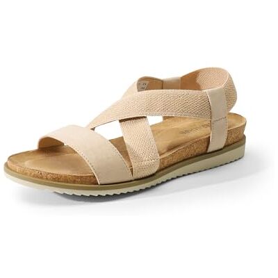 DREAM PAIRS Sandales à plateforme pour femmes avec bout ouvert, élégantes sandales à emboîture avec plateforme, brides élastiques à la cheville, sandales à talon compensé, Nu, 43 EU - Publicité DREAM PAIRS Sandales à plateforme pour femmes avec bout ouvert, élégantes sandales à emboîture avec plateforme, brides élastiques à la cheville, sandales à talon compensé, Nu, 43 EU - Publicité
