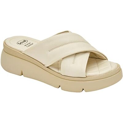 Scholl Femme Bali Cross Sandale, Blanc Cassé, 39 EU - Publicité Scholl Femme Bali Cross Sandale, Blanc Cassé, 39 EU - Publicité