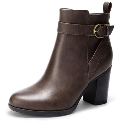 DREAM PAIRS Bottes Femme Bout Rond Classiques Fermeture Éclair Antidérapantes Confortables Bottines à Enfiler pour Automne Hiver,Size 41.5,Marron-PU,SDAB2431W - Publicité DREAM PAIRS Bottes Femme Bout Rond Classiques Fermeture Éclair Antidérapantes Confortables Bottines à Enfiler pour Automne Hiver,Size 41.5,Marron-PU,SDAB2431W - Publicité