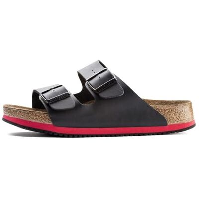 Birkenstock Classic Arizona Birko-Flor, Mules Mixte Adulte Noir (Black Ls Black/Red), 48 EU - Publicité Birkenstock Classic Arizona Birko-Flor, Mules Mixte Adulte Noir (Black Ls Black/Red), 48 EU - Publicité
