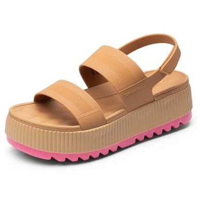 DREAM PAIRS Sandales Femme Plateforme Légères et Réglables, Semelle Compensée Confort avec Soutien de la Voûte Plantaire, Antidérapantes Chaussures Été Plage Voyage,Size 43,Chameau - Publicité DREAM PAIRS Sandales Femme Plateforme Légères et Réglables, Semelle Compensée Confort avec Soutien de la Voûte Plantaire, Antidérapantes Chaussures Été Plage Voyage,Size 43,Chameau - Publicité