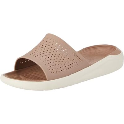 Crocs Unisexe Adulte LiteRide Slide Sandales, Latte/Stucco, 37/38 EU - Publicité Crocs Unisexe Adulte LiteRide Slide Sandales, Latte/Stucco, 37/38 EU - Publicité
