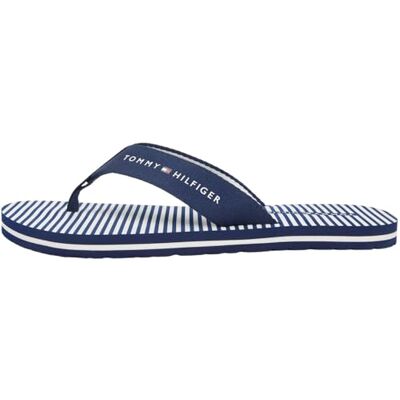 Tommy Hilfiger Sandales d'été Th Ithaca Stripe pour femme, bleu (Preppy Navy), pointure 39,5 - Publicité Tommy Hilfiger Sandales d'été Th Ithaca Stripe pour femme, bleu (Preppy Navy), pointure 39,5 - Publicité