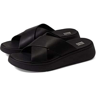 FitFlop F-Mode Sandales croisées plates en cuir pour femme, Entièrement noir, 9 - Publicité FitFlop F-Mode Sandales croisées plates en cuir pour femme, Entièrement noir, 9 - Publicité