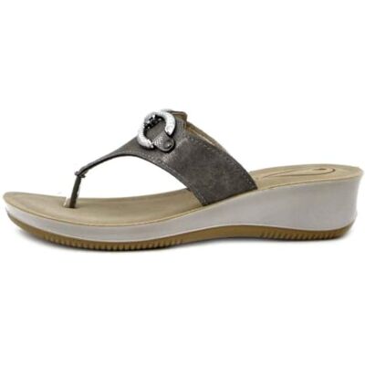 inblu Chaussons tongs femme avec compensation légère, triple bande réglable et chaîne tongs femme, gris, 39 EU - Publicité inblu Chaussons tongs femme avec compensation légère, triple bande réglable et chaîne tongs femme, gris, 39 EU - Publicité