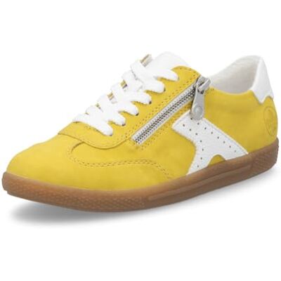RIEKER® Tennis FEMME RIEKER® jaune et à lacets plats et zip Taille numeric_37 - Publicité RIEKER® Tennis FEMME RIEKER® jaune et à lacets plats et zip Taille numeric_37 - Publicité