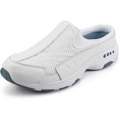 Easy Spirit Femmes Chaussures Athlétiques Couleur Blanc White/Light Blue Leather - Publicité Easy Spirit Femmes Chaussures Athlétiques Couleur Blanc White/Light Blue Leather - Publicité