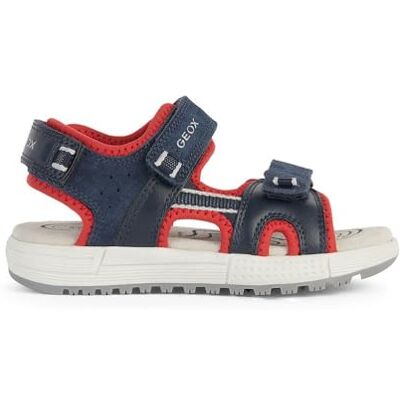 Geox J Sandal Albums Boy A, Bleu Marine/Rouge, 28 EU - Publicité Geox J Sandal Albums Boy A, Bleu Marine/Rouge, 28 EU - Publicité
