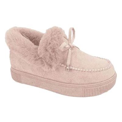 Minetom Femmes Bottes De Neige Chaud Fourrure Cheville Bottines Antidérapant Boots Fourrées Chaussures pour Hiver Chaussons Beige 39 EU - Publicité Minetom Femmes Bottes De Neige Chaud Fourrure Cheville Bottines Antidérapant Boots Fourrées Chaussures pour Hiver Chaussons Beige 39 EU - Publicité