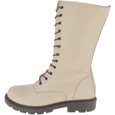 Andrea Conti Bottes en Cuir Femmes , Pointure:38 EU, La Couleur:Beige - Publicité Andrea Conti Bottes en Cuir Femmes , Pointure:38 EU, La Couleur:Beige - Publicité
