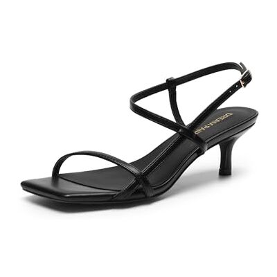 DREAM PAIRS Sandales Femme Talon Kitten Escarpins Femme Bout Carré Brides Croisées Bride Cheville Chaussures Ouvertes Talon Été Soirée Mariage Sortie Ville Vacances,Size 40.5,Noir,SDHS25002W - Publicité DREAM PAIRS Sandales Femme Talon Kitten Escarpins Femme Bout Carré Brides Croisées Bride Cheville Chaussures Ouvertes Talon Été Soirée Mariage Sortie Ville Vacances,Size 40.5,Noir,SDHS25002W - Publicité