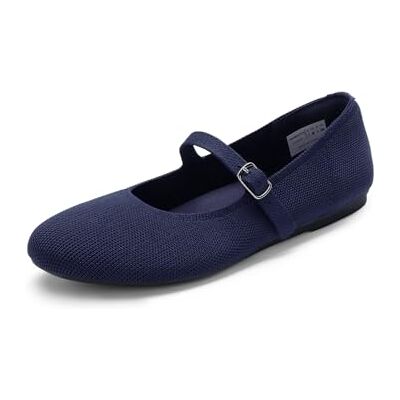 DREAM PAIRS Ballerines Femme Confortable Chaussure de Plates Mary Jane Ballerine en Tricot Respirant,Size 39,Marine,DWUMFA2519 - Publicité DREAM PAIRS Ballerines Femme Confortable Chaussure de Plates Mary Jane Ballerine en Tricot Respirant,Size 39,Marine,DWUMFA2519 - Publicité