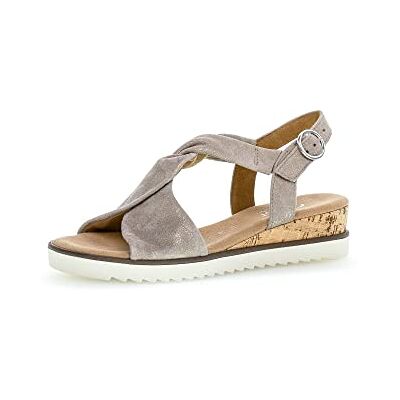 Gabor Porter 751.95 Muschel Taupe Nubuck Leather Womens Rip Tape Wedge Sandals 39 Muschel - Publicité Gabor Porter 751.95 Muschel Taupe Nubuck Leather Womens Rip Tape Wedge Sandals 39 Muschel - Publicité