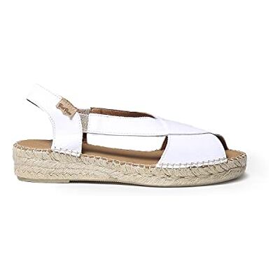 TONI PONS Espadrille Cuir Femme ELDA Blanc, 39 EU - Publicité TONI PONS Espadrille Cuir Femme ELDA Blanc, 39 EU - Publicité