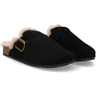 shoes&blues.es Sabot fermé pour Femme, doublé d'une Polaire synthétique Douce et Chaude. Semelle intérieure biodégradable. Idéal pour l'automne et l'hiver. Noir Talla 39 - Publicité shoes&blues.es Sabot fermé pour Femme, doublé d'une Polaire synthétique Douce et Chaude. Semelle intérieure biodégradable. Idéal pour l'automne et l'hiver. Noir Talla 39 - Publicité