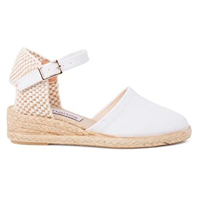 Pisamonas Espadrilles Compensées pour Fille Et Femme avec Boucle Taille 31 Couleur Blanc - Publicité Pisamonas Espadrilles Compensées pour Fille Et Femme avec Boucle Taille 31 Couleur Blanc - Publicité