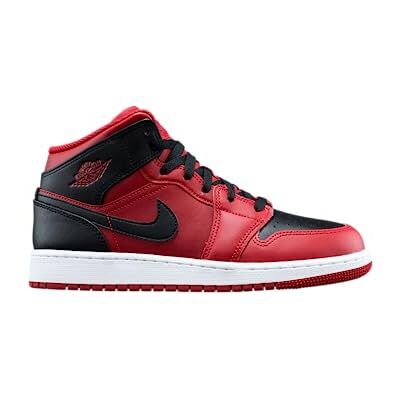 Nike Air Jordan 1 Mid (GS), Chaussures de Fitness Enfant, Rouge, 36.5 EU - Publicité Nike Air Jordan 1 Mid (GS), Chaussures de Fitness Enfant, Rouge, 36.5 EU - Publicité
