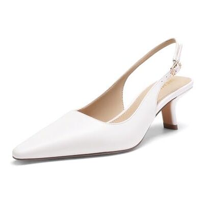 DREAM PAIRS Escarpins à talon bas et bout pointu pour femme – Chaussures habillées confortables à bout fermé pour le travail de bureau, talons classiques de vacances, blanc, 38 EU - Publicité DREAM PAIRS Escarpins à talon bas et bout pointu pour femme – Chaussures habillées confortables à bout fermé pour le travail de bureau, talons classiques de vacances, blanc, 38 EU - Publicité