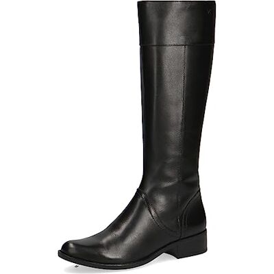 CAPRICE Bottes femme hautes à talons en cuir élégantes, Noir (Black Nappa), 38,5 EU - Publicité CAPRICE Bottes femme hautes à talons en cuir élégantes, Noir (Black Nappa), 38,5 EU - Publicité