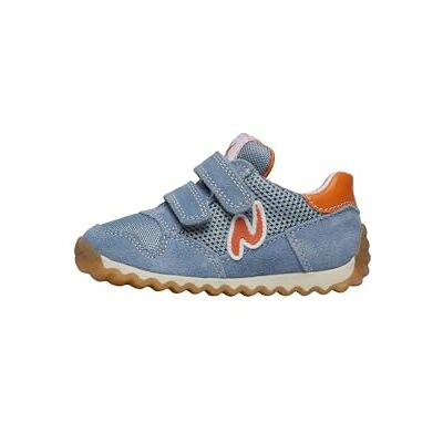 Naturino Baskets en Cuir et Tissu, Orange-Bleu 32 - Publicité Naturino Baskets en Cuir et Tissu, Orange-Bleu 32 - Publicité